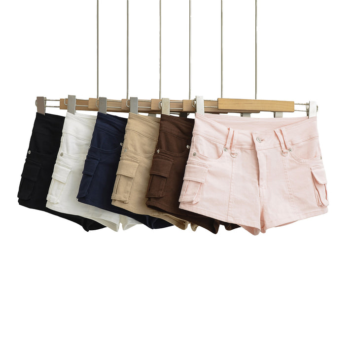 Dame Cargo-shorts med praktiske lommer og elastisk talje Stilla