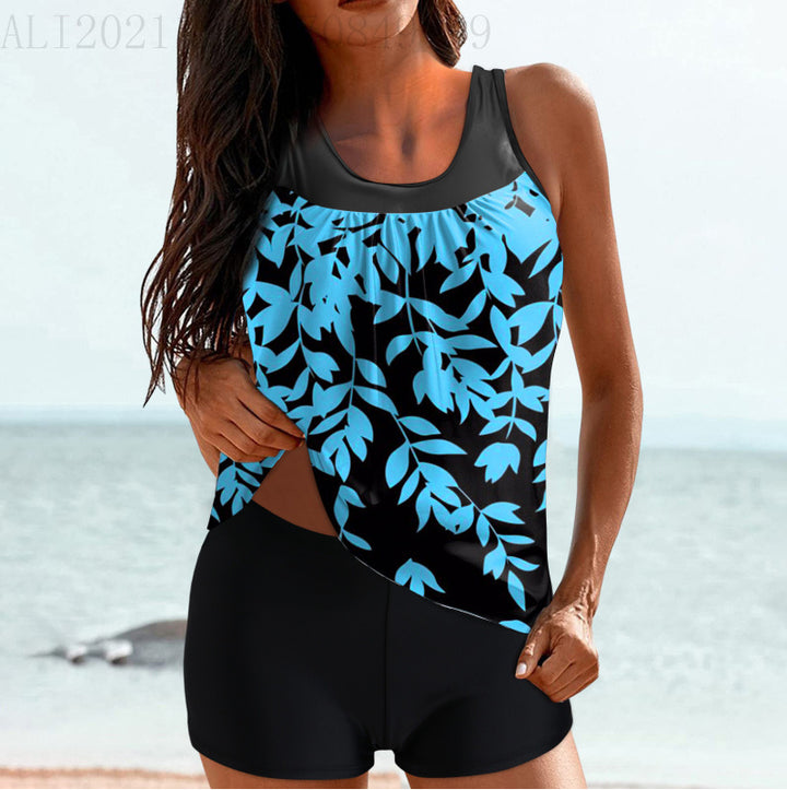 Damer sporty strandoutfit med moderne rynkning Skovae