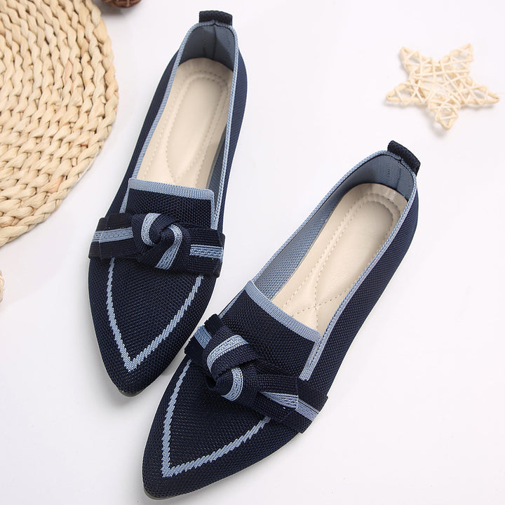 Dame elegante slippers med moderne knude-detaljer Stilla