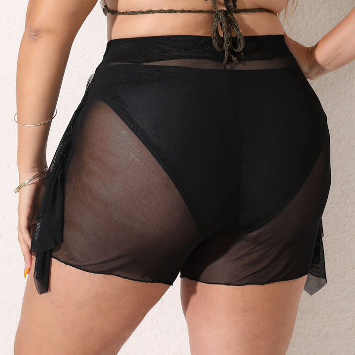 Dame let gennemskinnelige strandshorts med flydende overdel Skovae