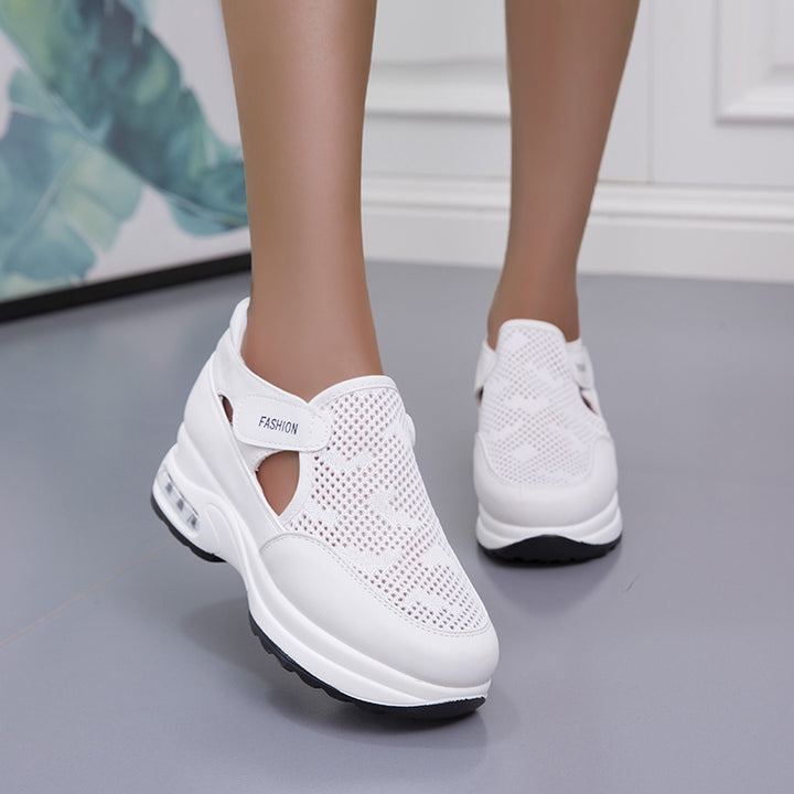 Dame Åndbare Fritidssneakers med komfortabel Velcro Stilla