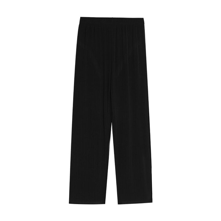 Dame elegant plisserede bukser med elastisk talje og vide ben Stilla