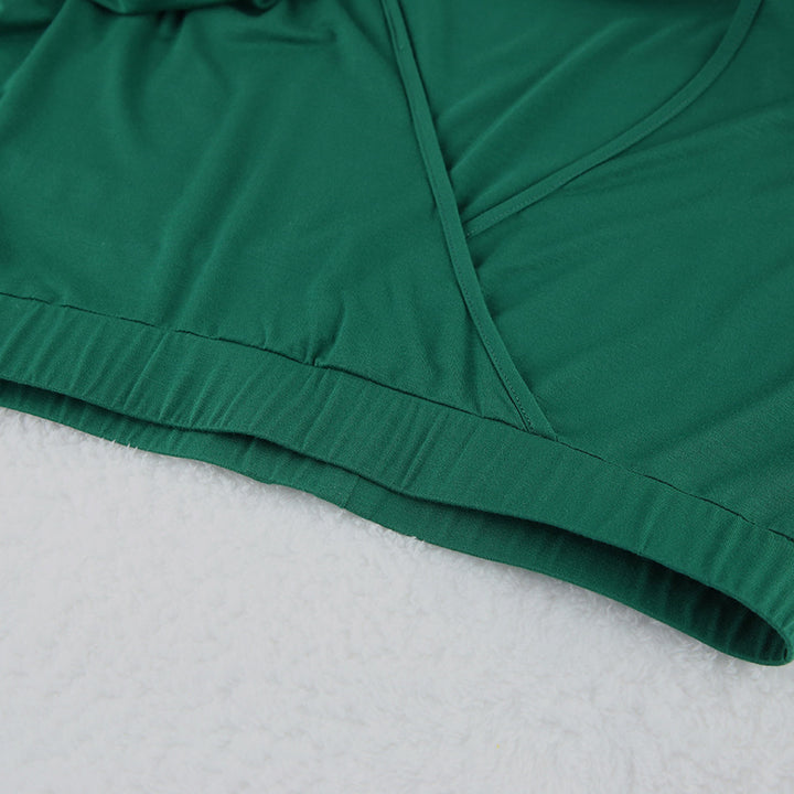 Dame afslappet top- og shorts-sæt med voluminøse ærmer Stilla