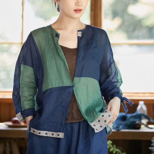 Dame Fritid Patchwork Tunika Shirt Stilla