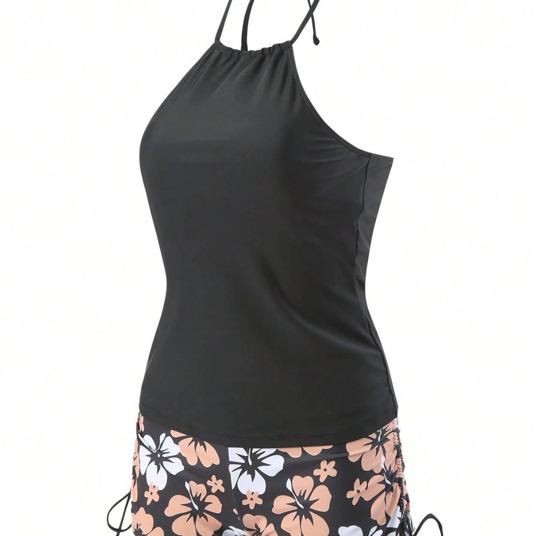 Damer Sportives Tankini-sæt med blomsterprint Skovae