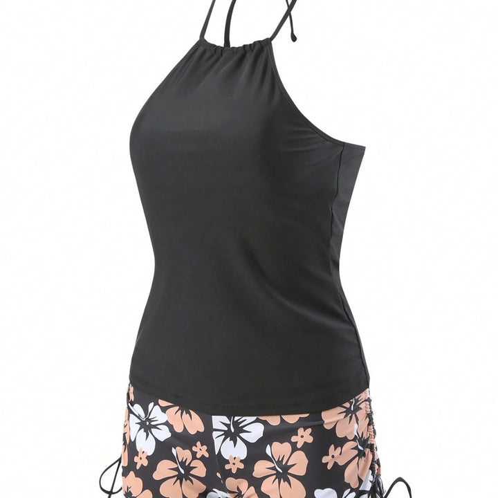 Damer Sportives Tankini-sæt med blomsterprint Skovae