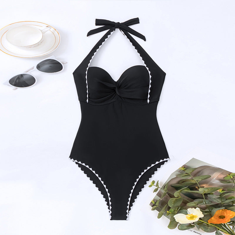 Dame enhed bikiniskjorte med elegante ruffles detaljer og innovative bindebånd Stilla