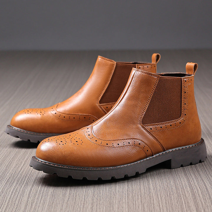 Herrer Premium Fritids Brogue Ankelstøvler Stilla
