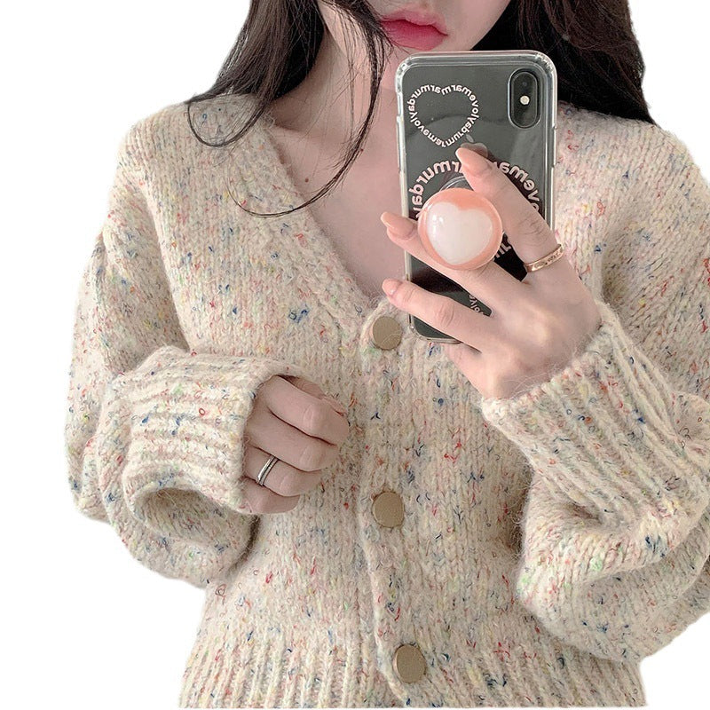 Kvinders Cozy Chunky Strik Cardigan med V-Hals og Knapper Stilla