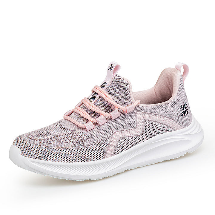 Dame nan åndbar strik-sneaker med Memory foam indersål og stødabsorberende EVA-mellemsål Skovae