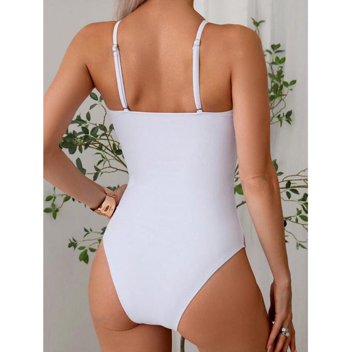 Dame Éntpiece Badedragt med elegant Cut-Out og blomsterakcenter Stilla