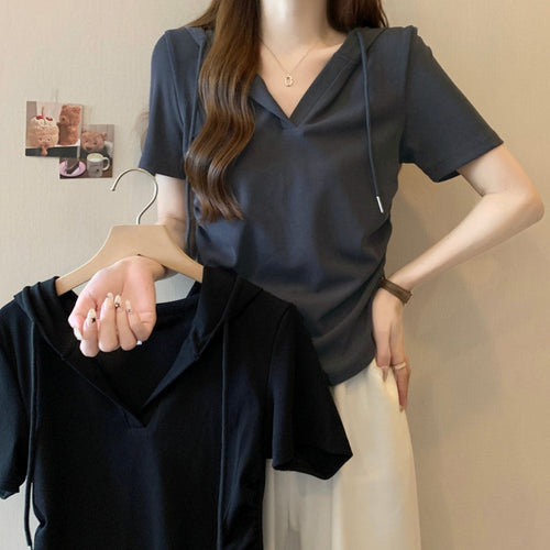 Femme Kortærmet Polo Hoodie Stilla