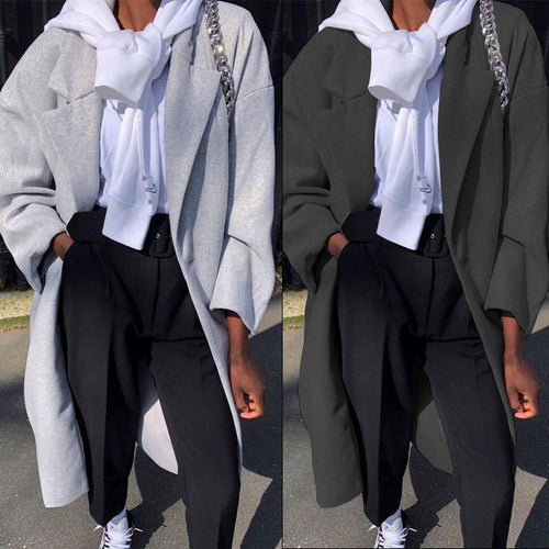 Dame Oversized Frakke I Det Elegante Design Skovae
