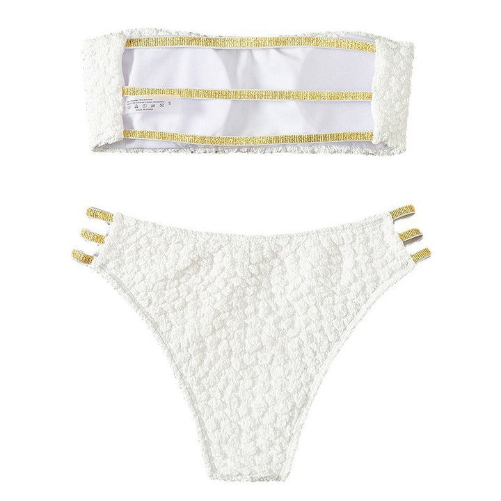 Dame Bandeau-bikini med elegant glans og høj kvalitet Snaps Skovae