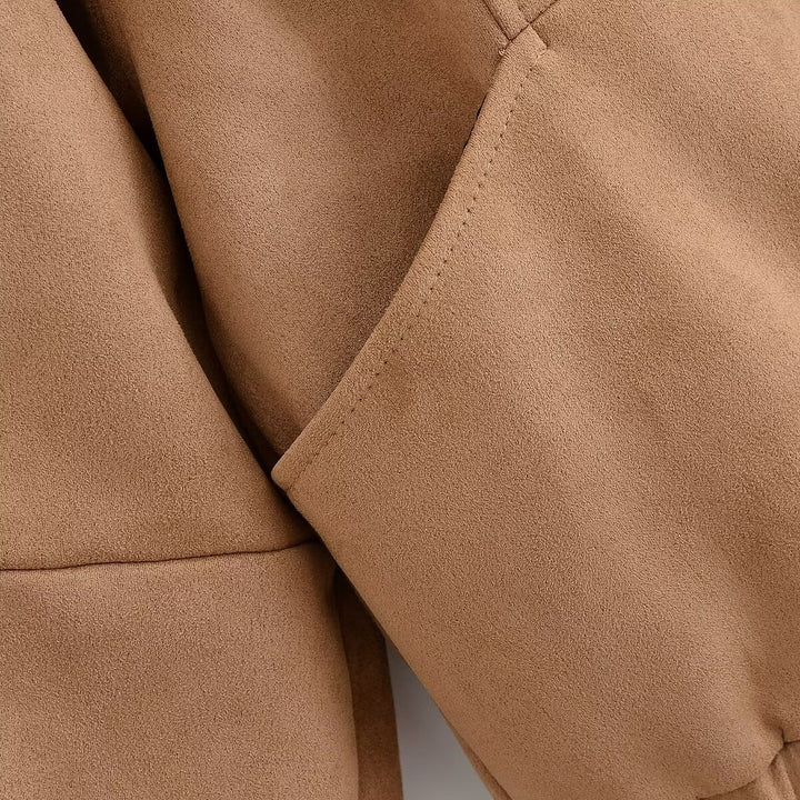 Dame mode vest i høj kvalitet suede imitation Stilla