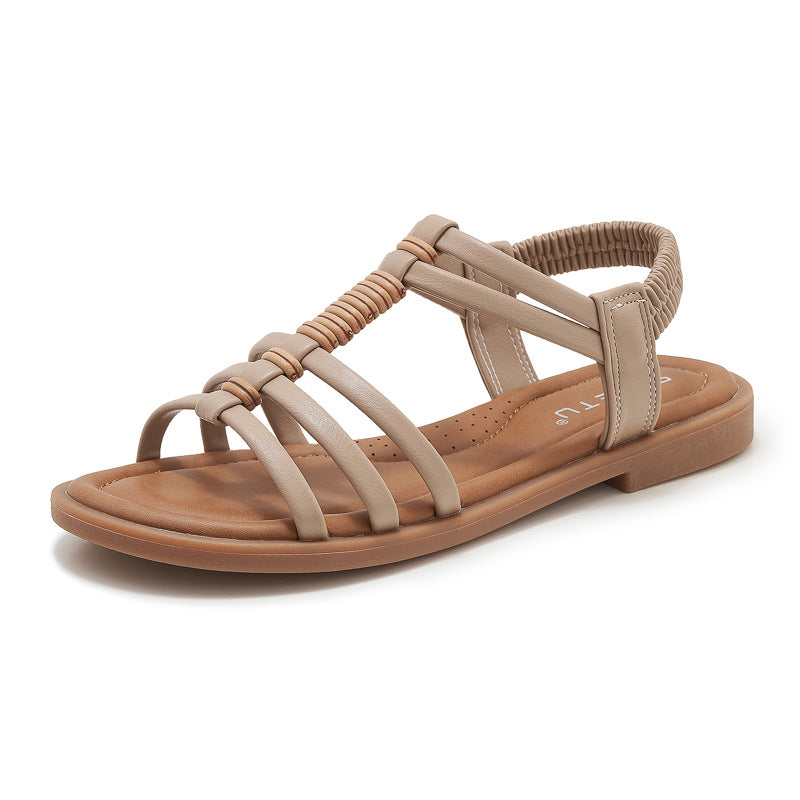 Dame sandaler med ergonomisk fodseng og elastiske remme Stilla
