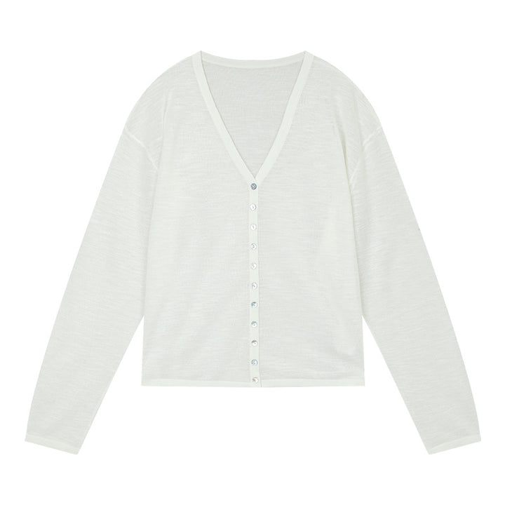 Dame afslappet cardigan med V-hals Stilla