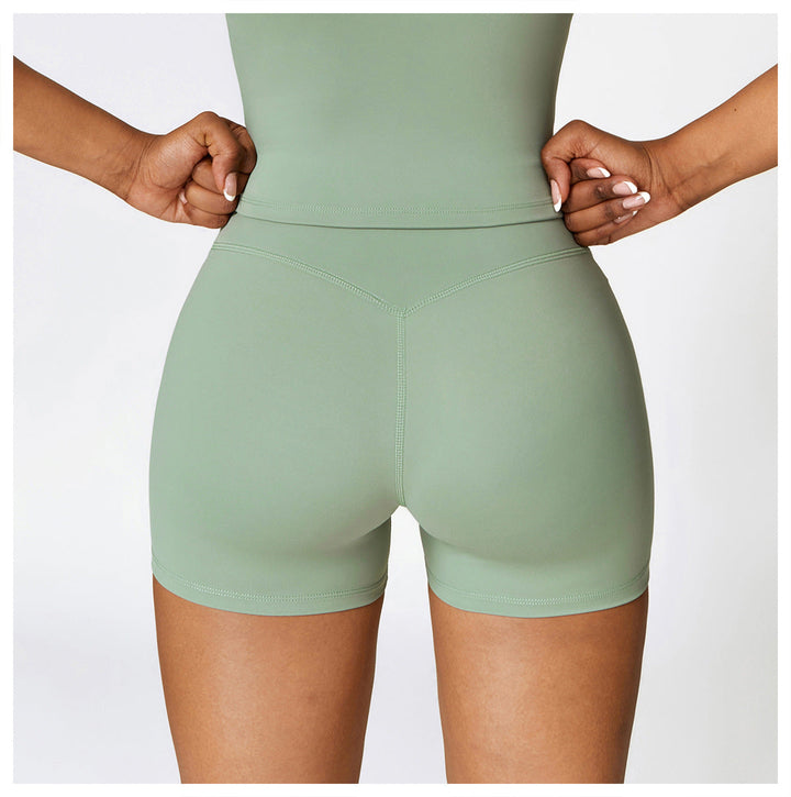 Stilla | Talje Børstet Tight Yoga Shorts Mave Sammentrækkende Fitness Bukser Til Hofte Løftende Løb Motion