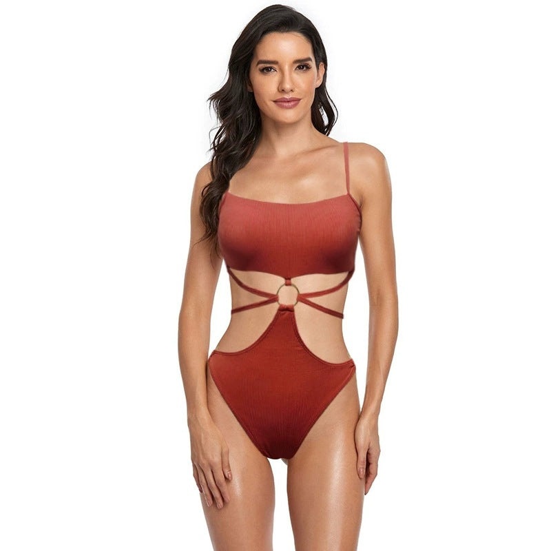 Dame Cut-Out Ring-Detail Bikini Sæt Stilla 1750839960