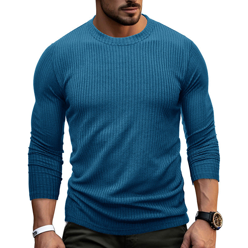 Herren finstrikket pullover med moderne ribdesign og elegant snit Stilla