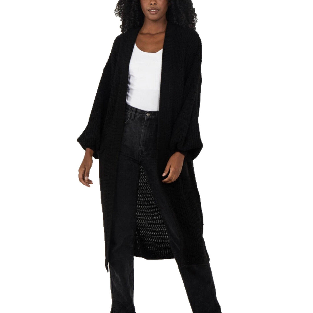Kvinders strikket frakke i afslappet oversized design Stilla