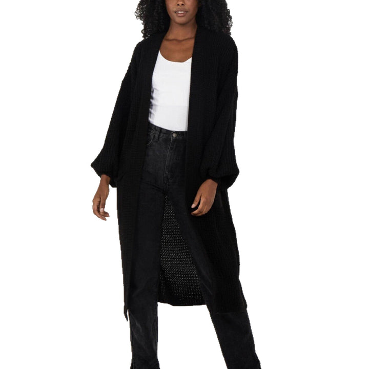 Kvinders strikket frakke i afslappet oversized design Stilla