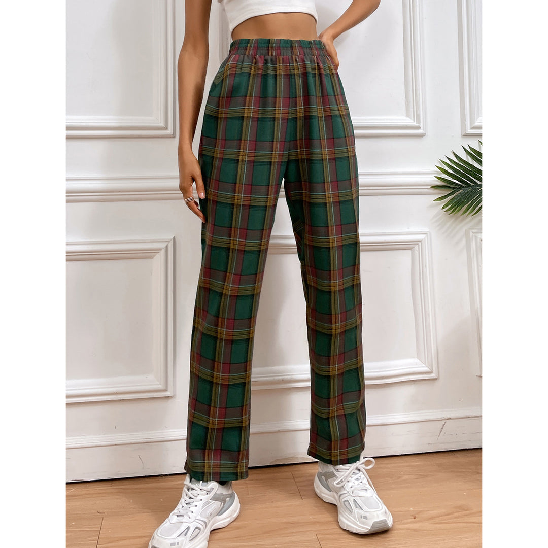 Kvinder casual ternede bukser med elastisk talje og slim fit Stilla
