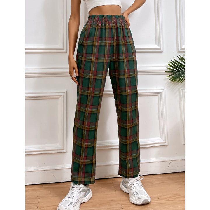 Kvinder casual ternede bukser med elastisk talje og slim fit Stilla