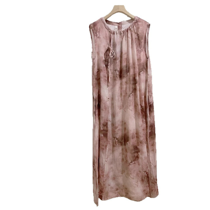 Femme Bohemian Maxi Kjole med Bindebælte Detalje Stilla