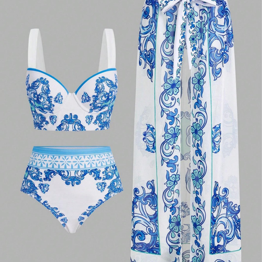 Dame Bikiniset med elegant Pareo Skovae