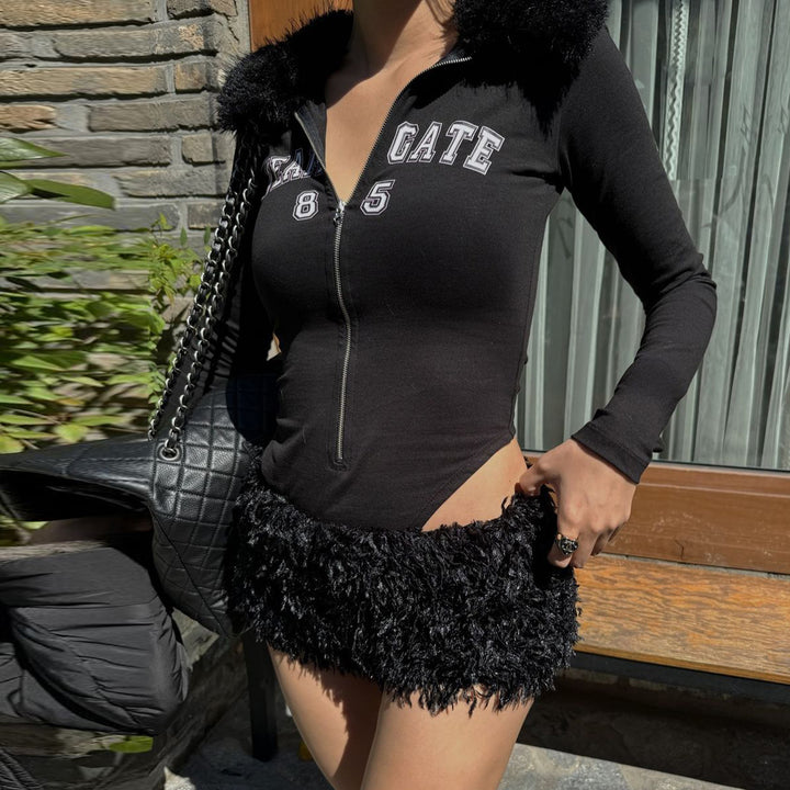 Dame Sporty One-Piece med en spændende zip-front og polstret detalje Stilla
