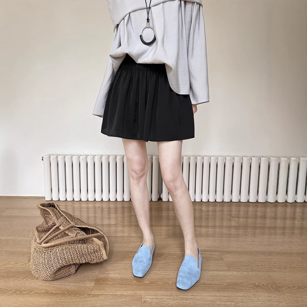 Dame Casual Mini Skirt med elastisk talje og voluminøst snit Stilla