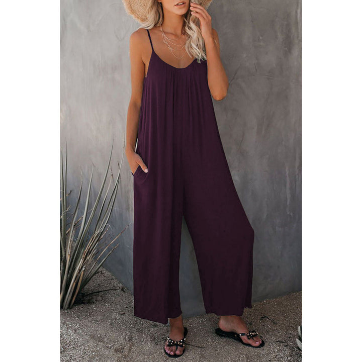 Dame let ærmeløs jumpsuit med lommer Stilla