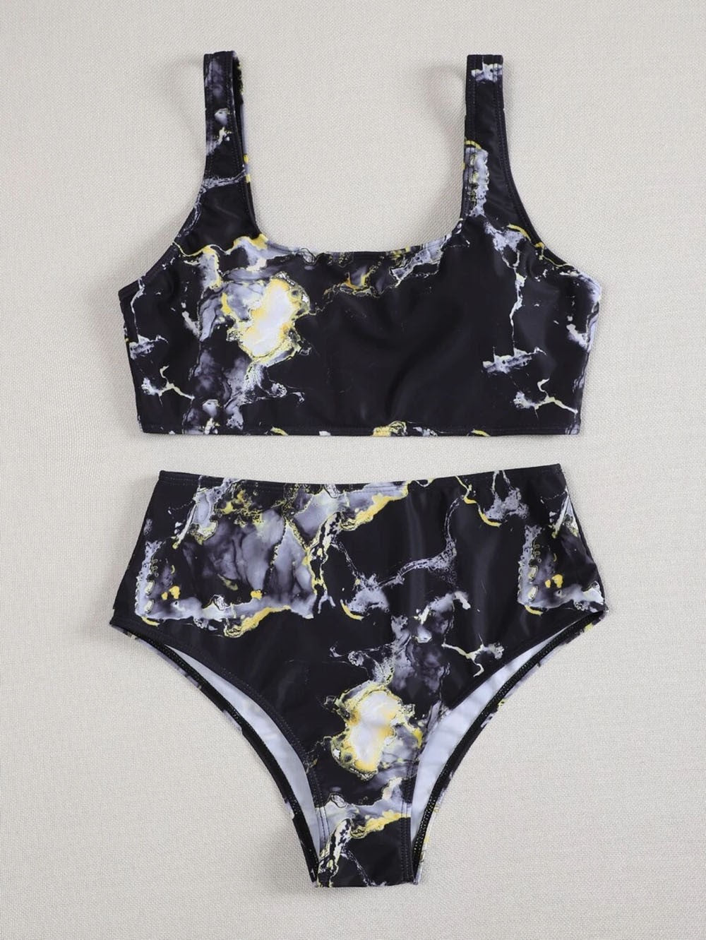Dame Asymmetrisk Bikini-sæt med knyttet top Skovae