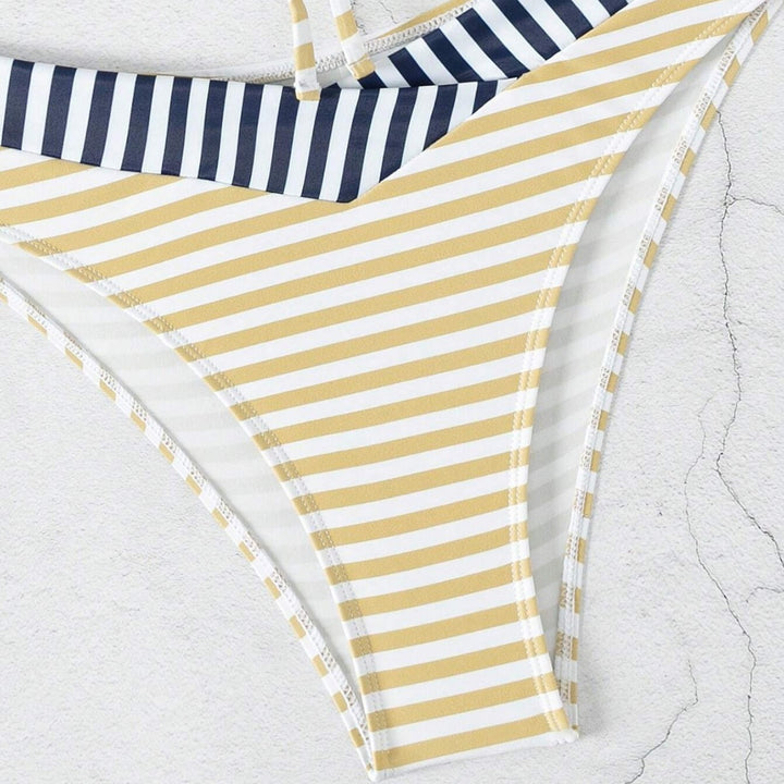 Damer stribet Bralette Bikini Sæt Stilla