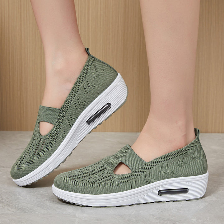 Dame Behagelige og åndbare Slip-On Sneakers med Dæmpningssystem Stilla