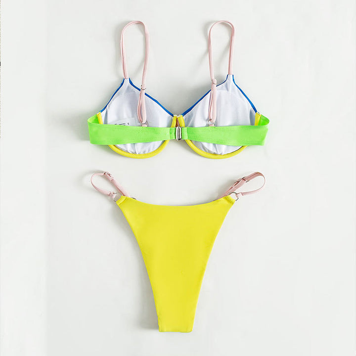 Dame Triangel-Bikini med modiske farveaccenter Skovae