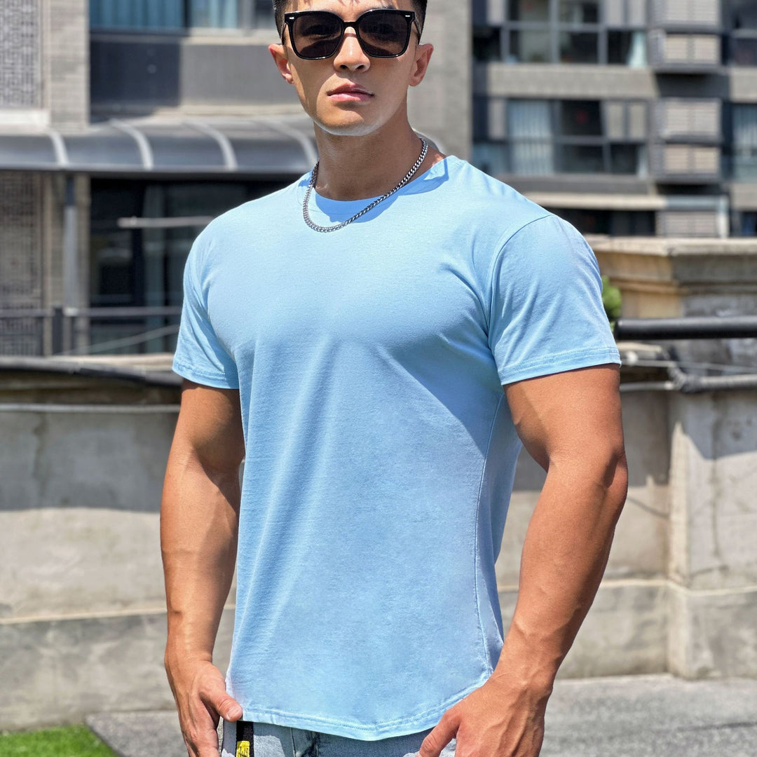 Herrer kortærmet-fit T-shirt med kropsnær pasform og åndbart materiale Stilla
