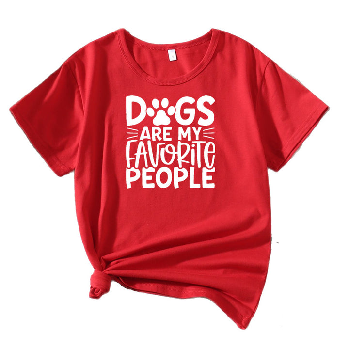 Dame Fritid Hund elsker Grafisk T-Shirt Stilla