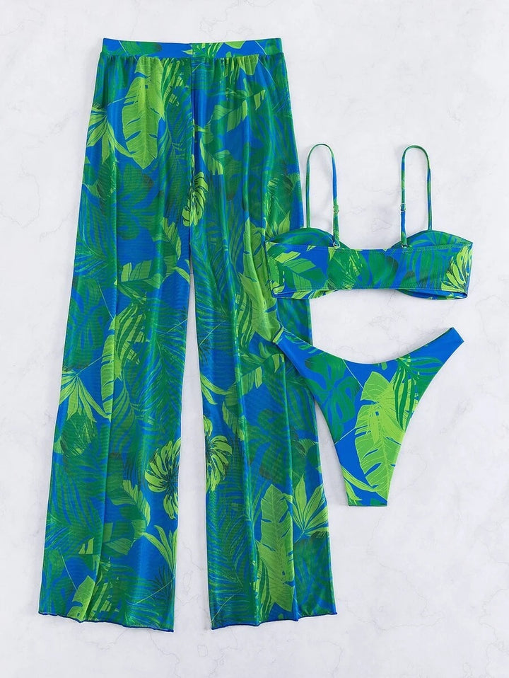 Dame bikinisæt med blomstret design Stilla