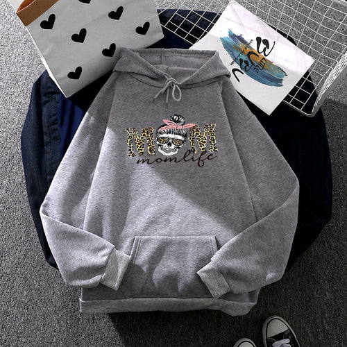 Kvindernes hoodie med kreativt kraniedesign Stilla