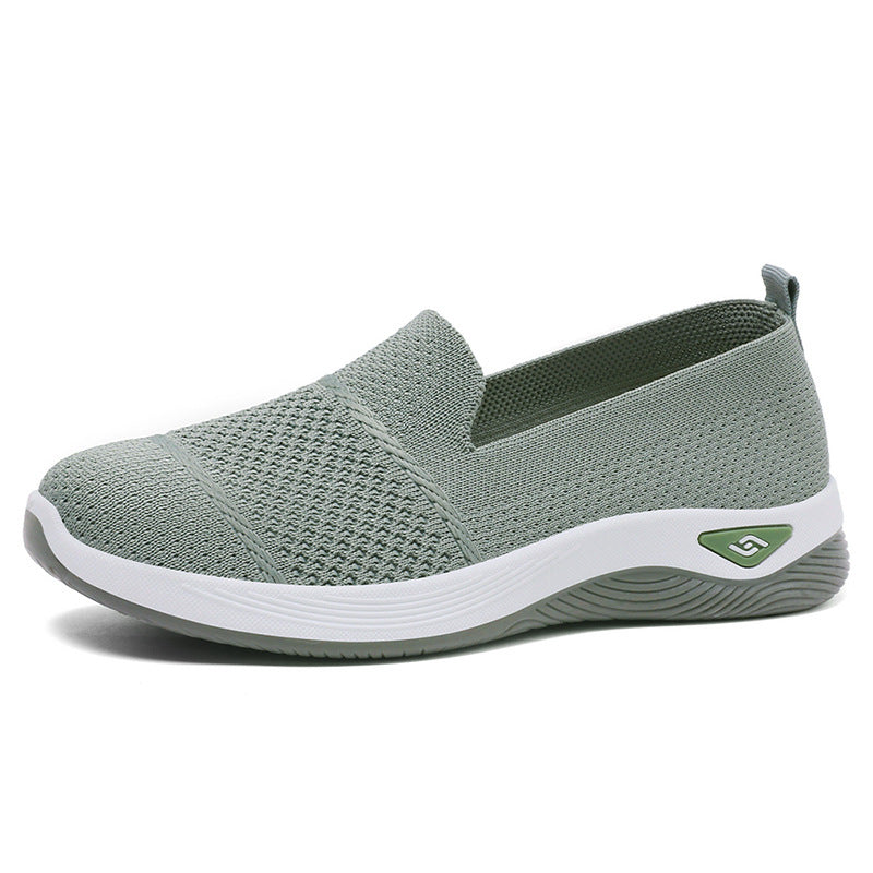 Dame Komfortable Slip-On Sneakers med åndbar strikkeflade og skridsikker sål Stilla