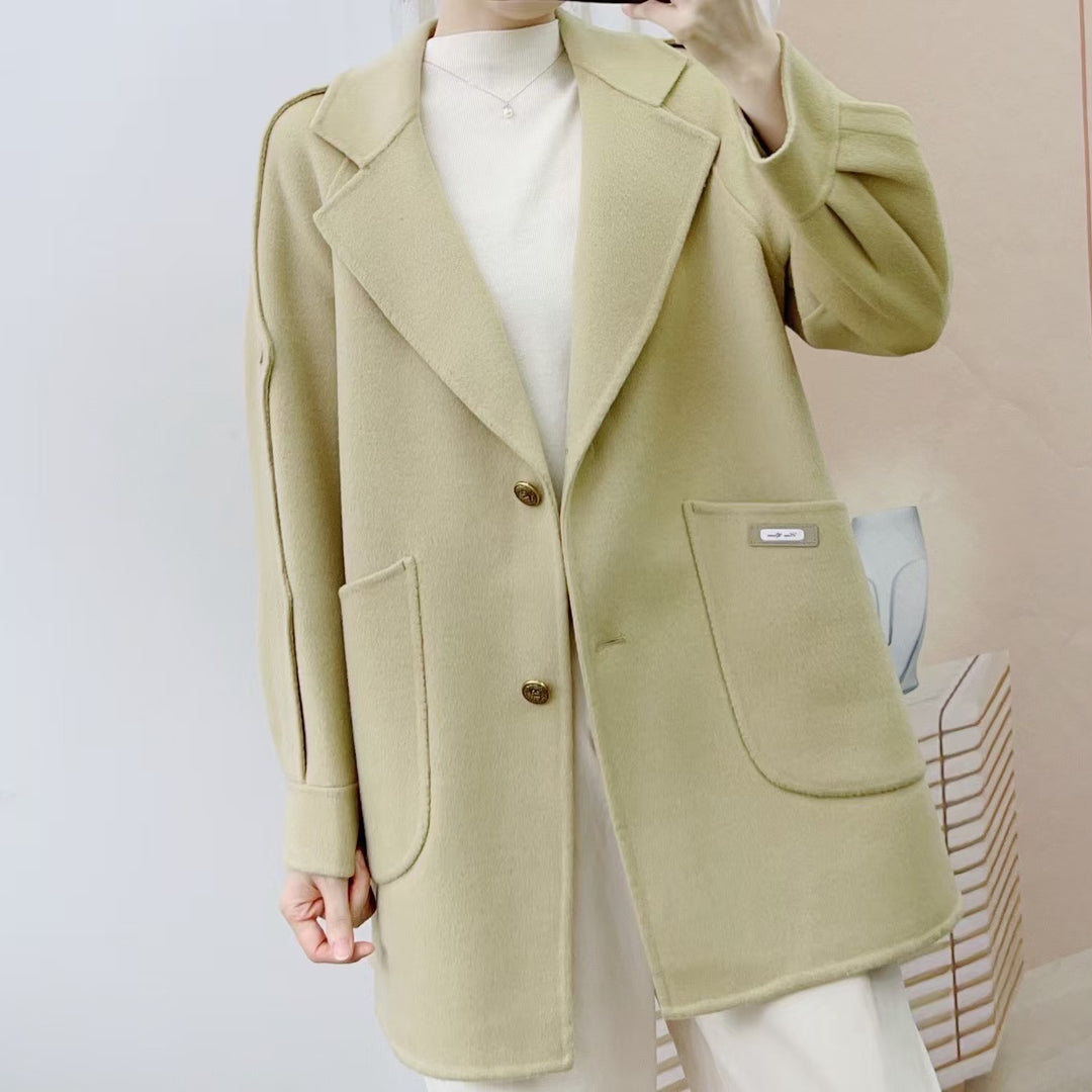 Damer elegant og varm blazer med store lommer Stilla