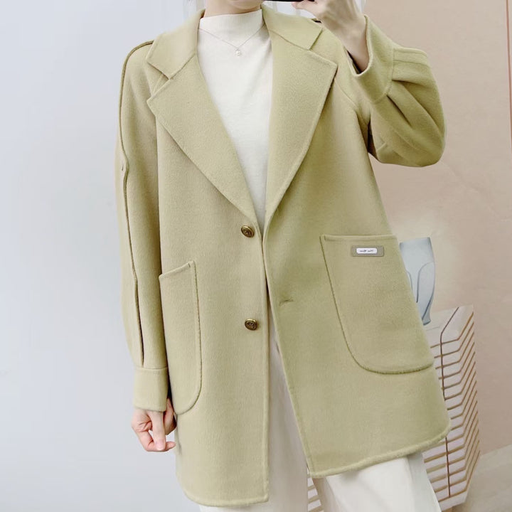 Damer elegant og varm blazer med store lommer Stilla