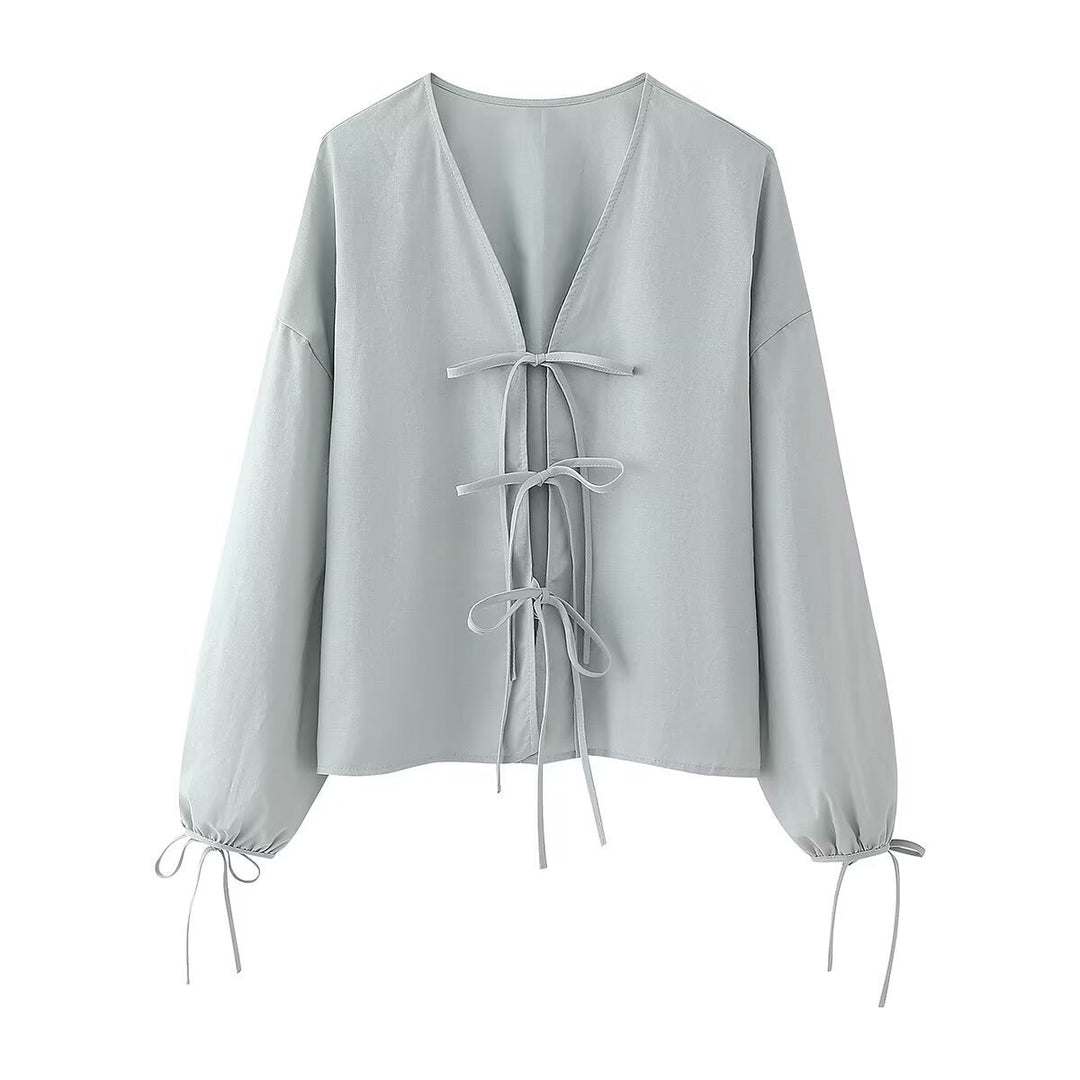 Femme Casual Snørbluse Stilla