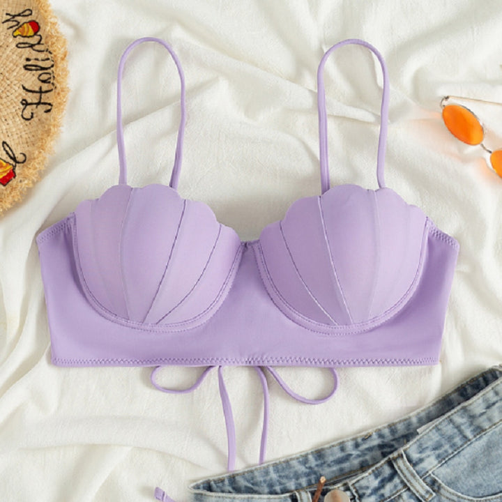 Dame bikini top med musling design og justerbare stropper Skovae