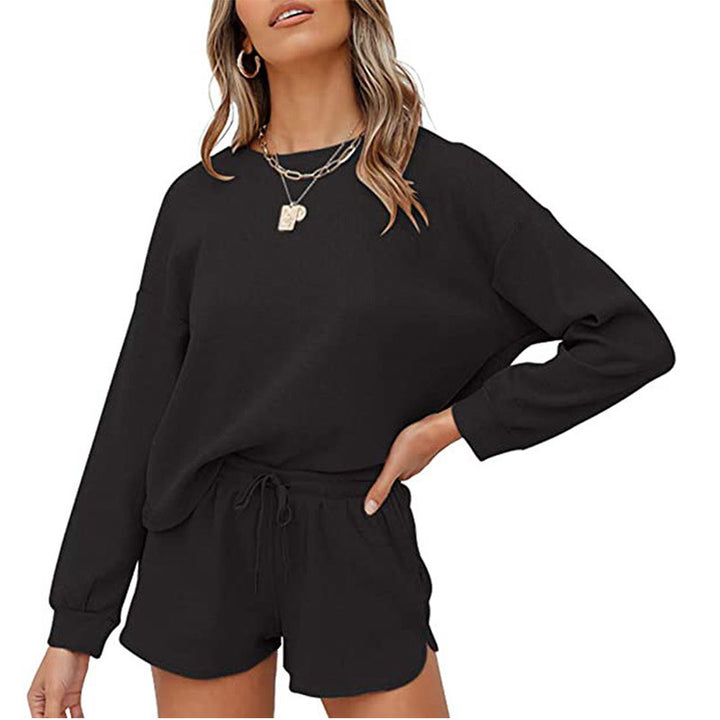 Dame fritids-loungewear-sæt med oversize trøje og shorts Stilla