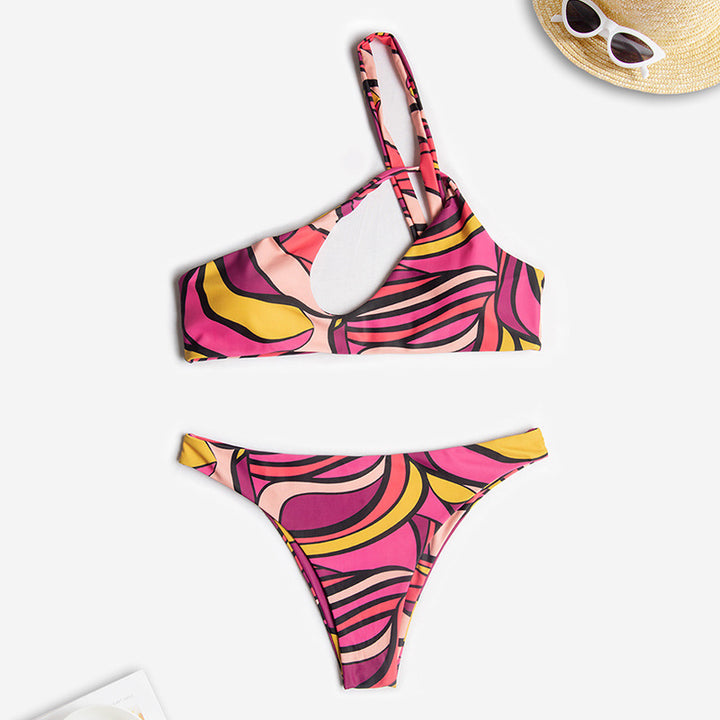 Dame Ensidig Bikinier med fashionabel Cut-Out Skovae