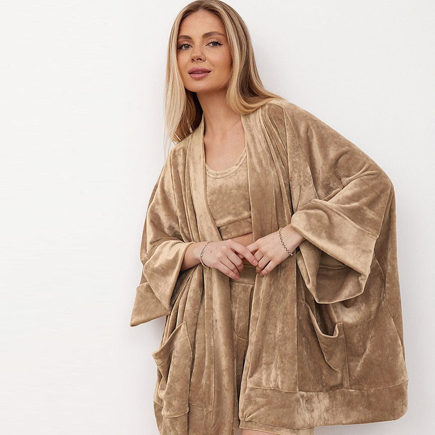 Dame Komfortabel Lounge-sæt med blødt velour Stilla