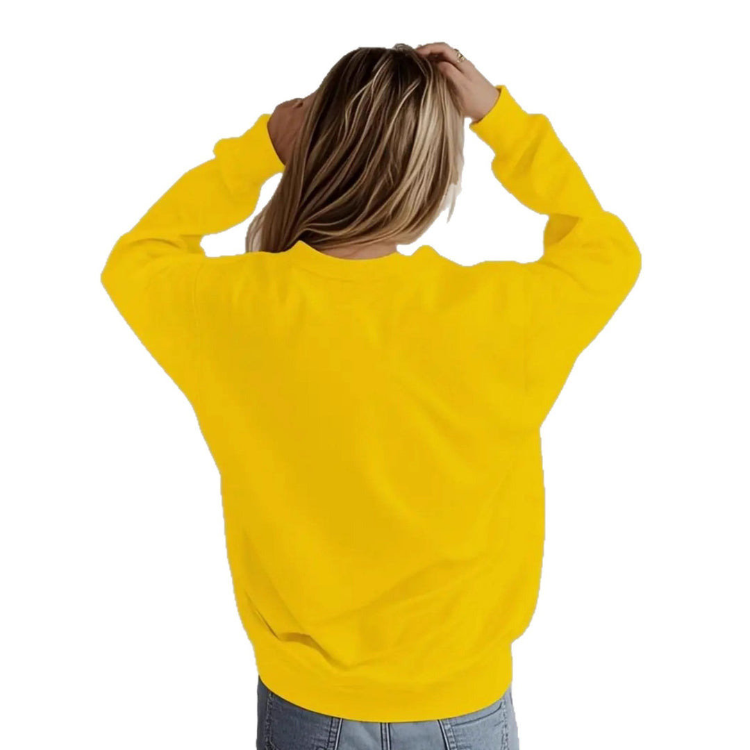 Kvinders sweatshirt med blødt foer og festligt vinmotiv Stilla